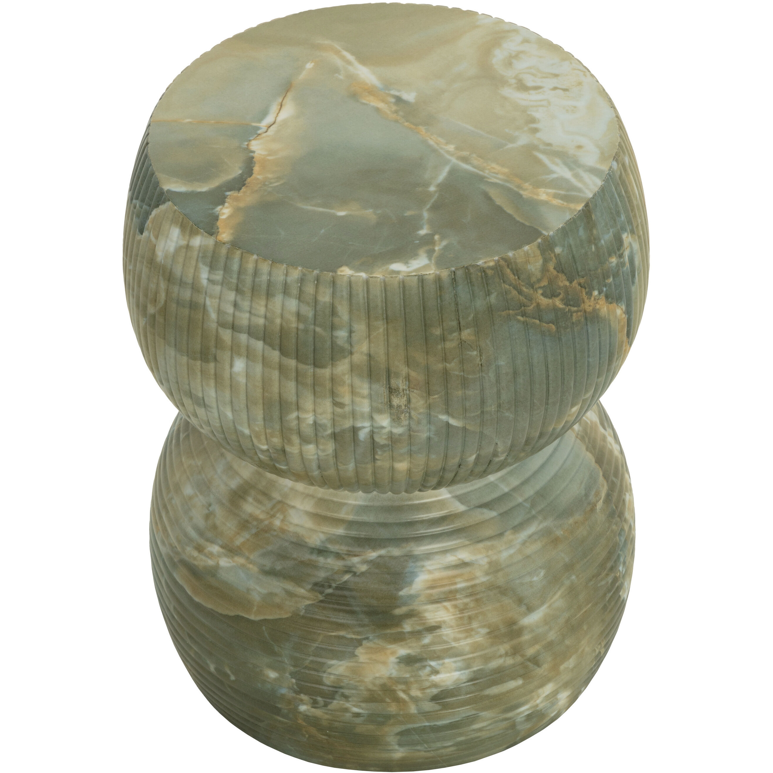 Gemina 20 X 16 inch Marble Look / Jade Onyx Outdoor End Table